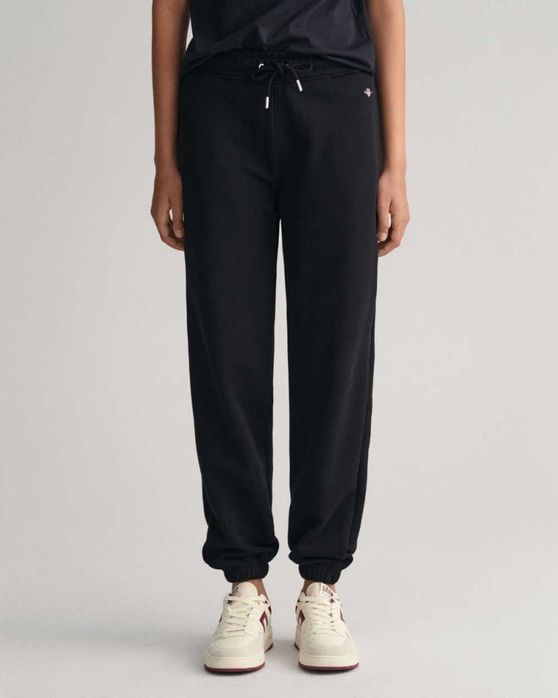 Gant Shield Women's Sweatpants Black | DOPJG-5418