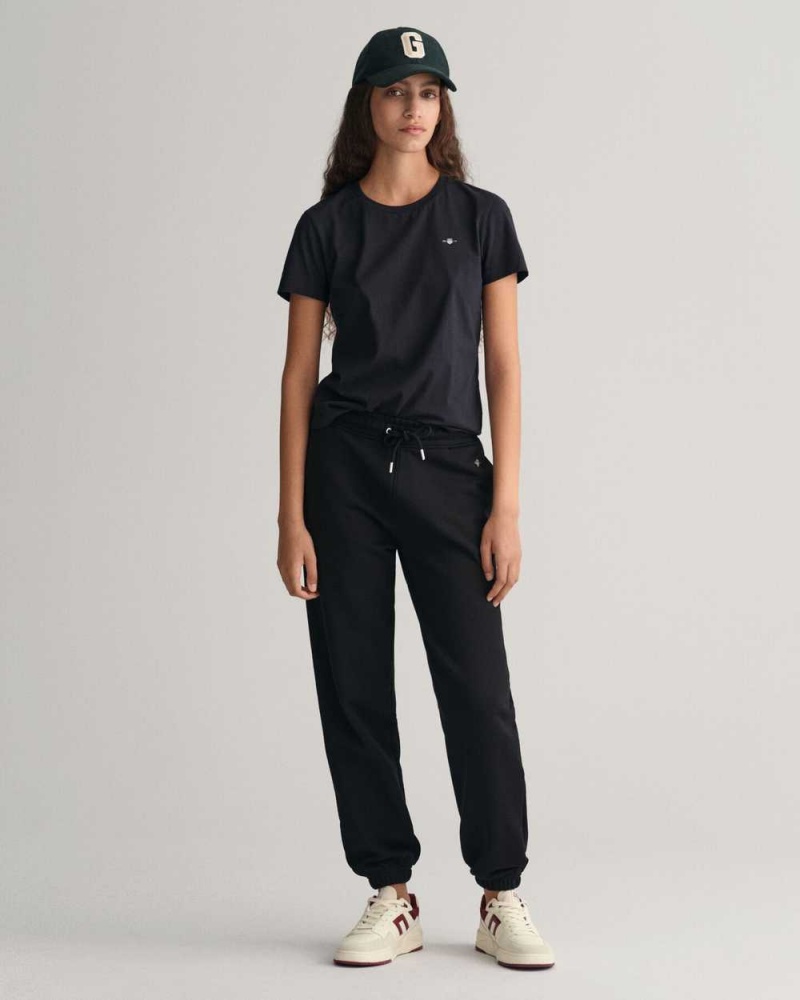 Gant Shield Women's Sweatpants Black | DOPJG-5418