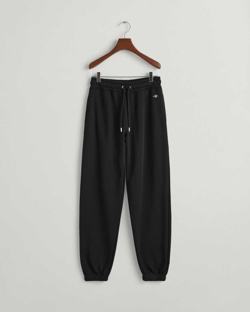 Gant Shield Women's Sweatpants Black | DOPJG-5418