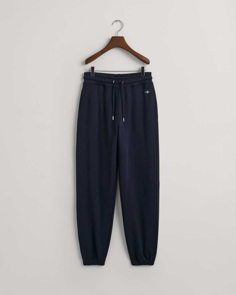 Gant Shield Women's Sweatpants Evening Blue | PVICB-5284