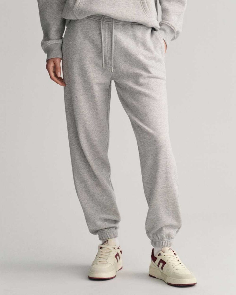 Gant Shield Women's Sweatpants Light Grey Melange | NWDRV-8625