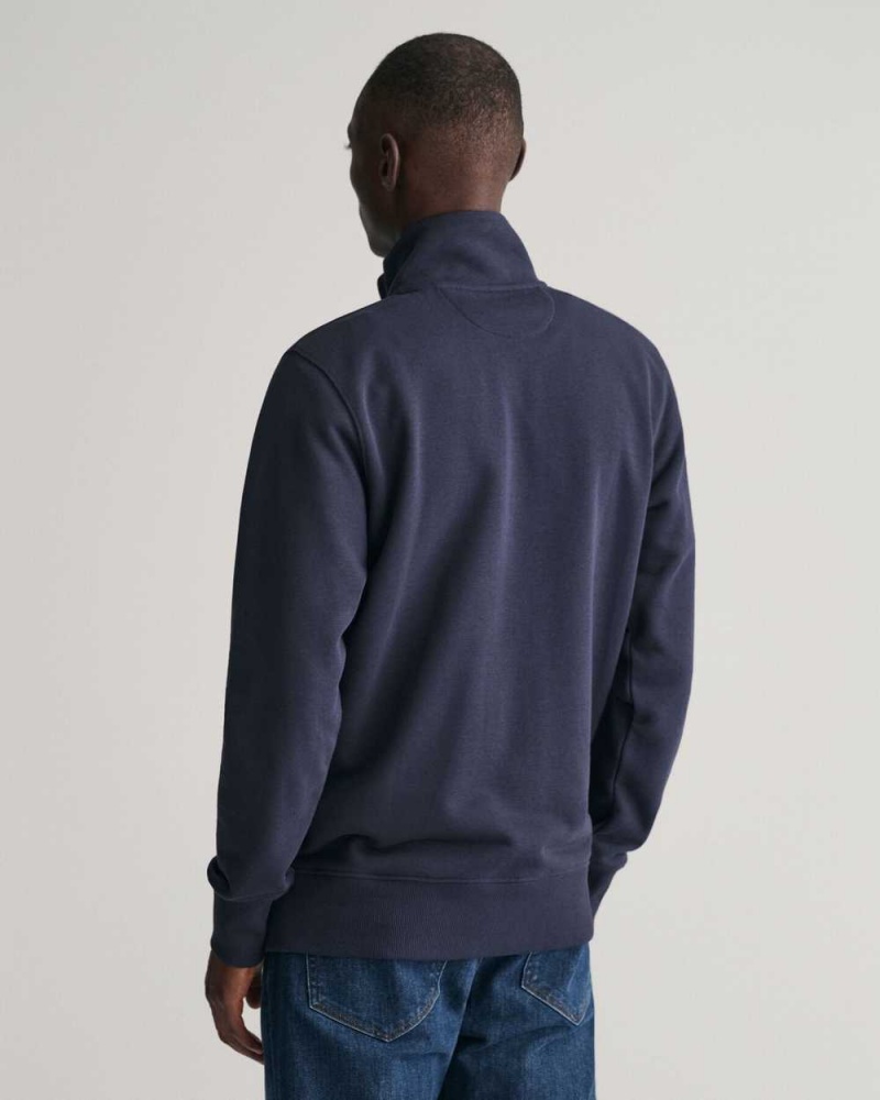 Gant Shield Zip Men's Track Jackets Evening Blue | EYSXK-8472