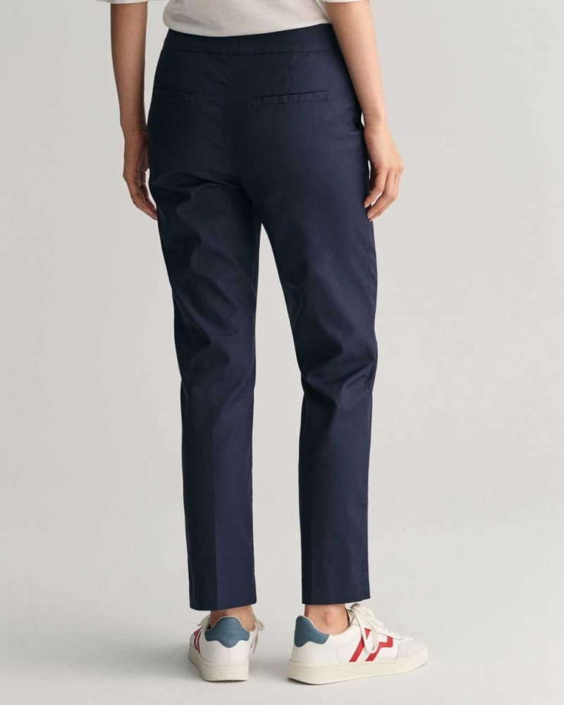 Gant Slim Cigarette Women's Pants Evening Blue | GSQMK-8274