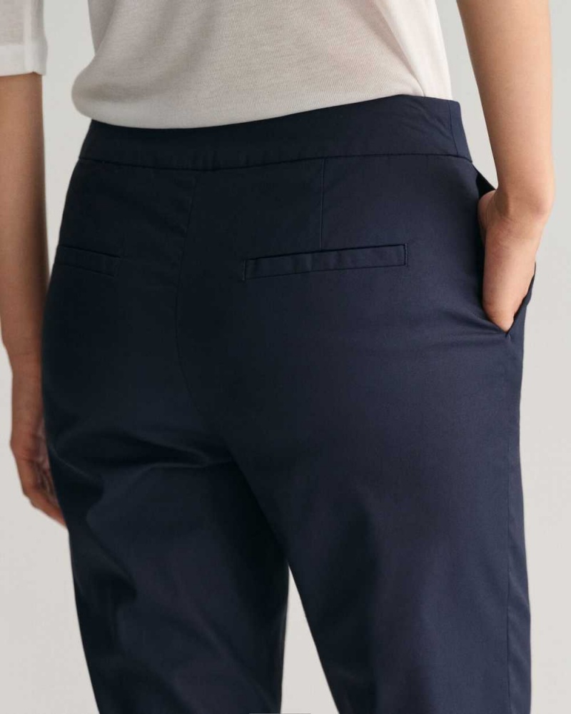 Gant Slim Cigarette Women's Pants Evening Blue | GSQMK-8274