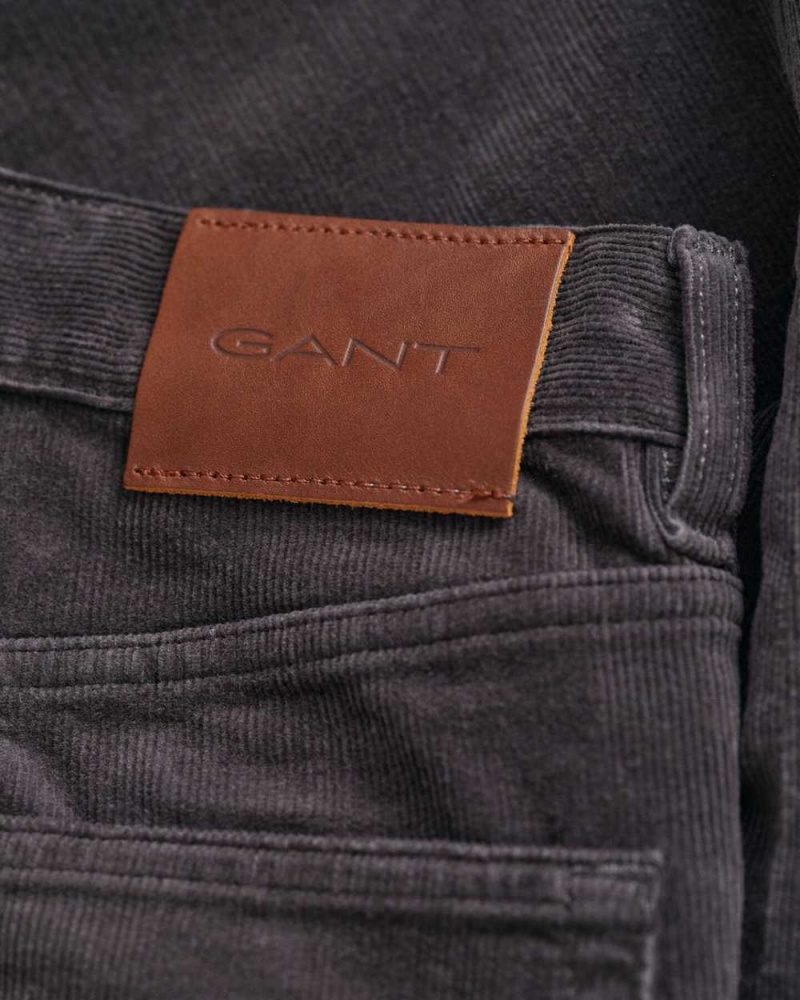 Gant Slim Fit Corduroy Men's Jeans Dark Gray | AJEYG-8032