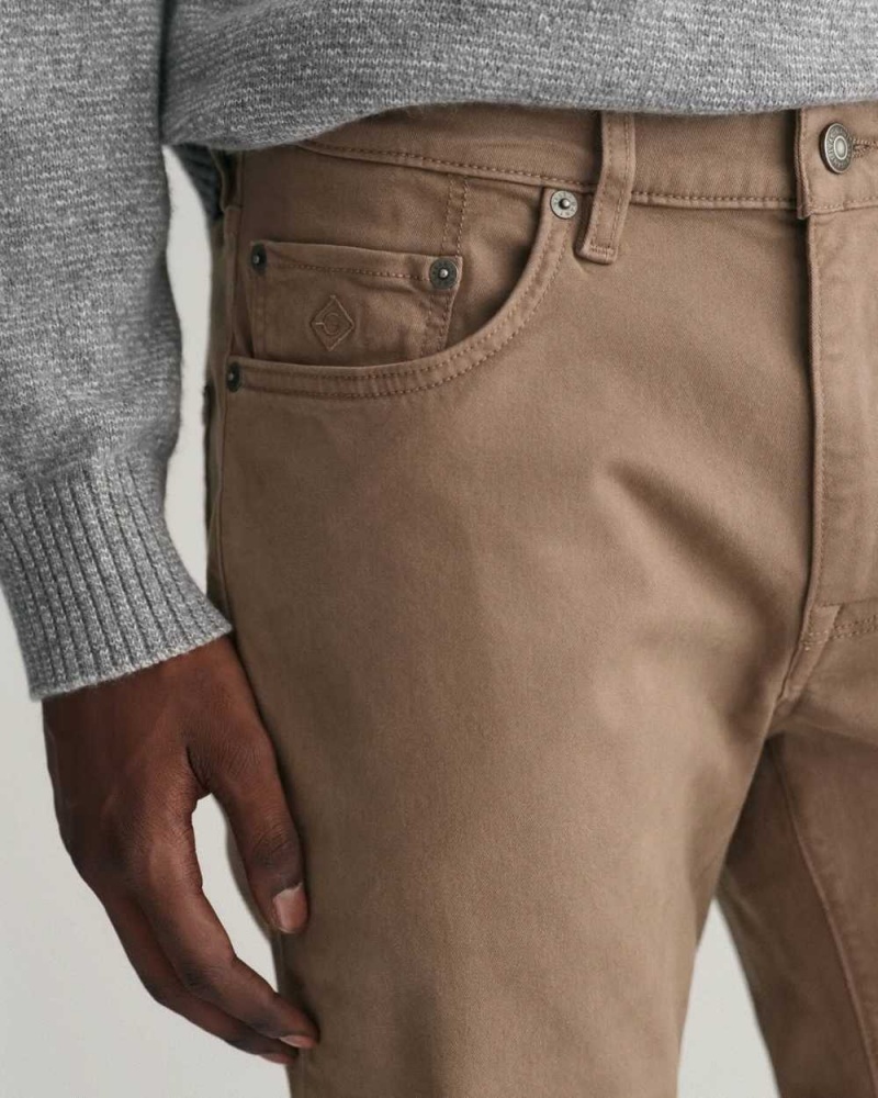 Gant Slim Fit Desert Men's Jeans Desert Brown | LMDBG-1495