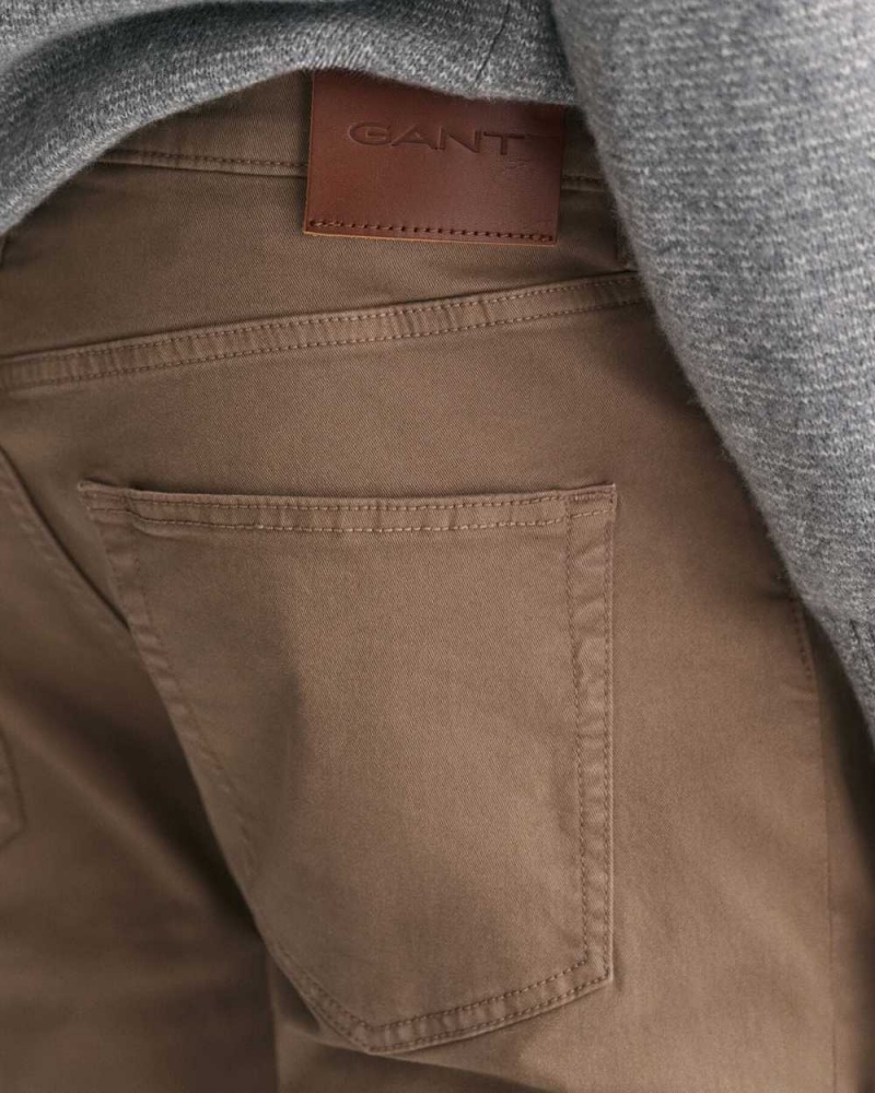 Gant Slim Fit Desert Men's Jeans Desert Brown | LMDBG-1495