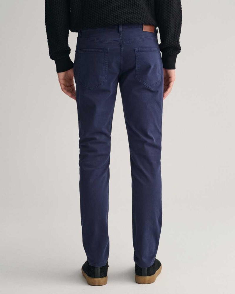 Gant Slim Fit Desert Men's Jeans Marine | DPTXL-4986