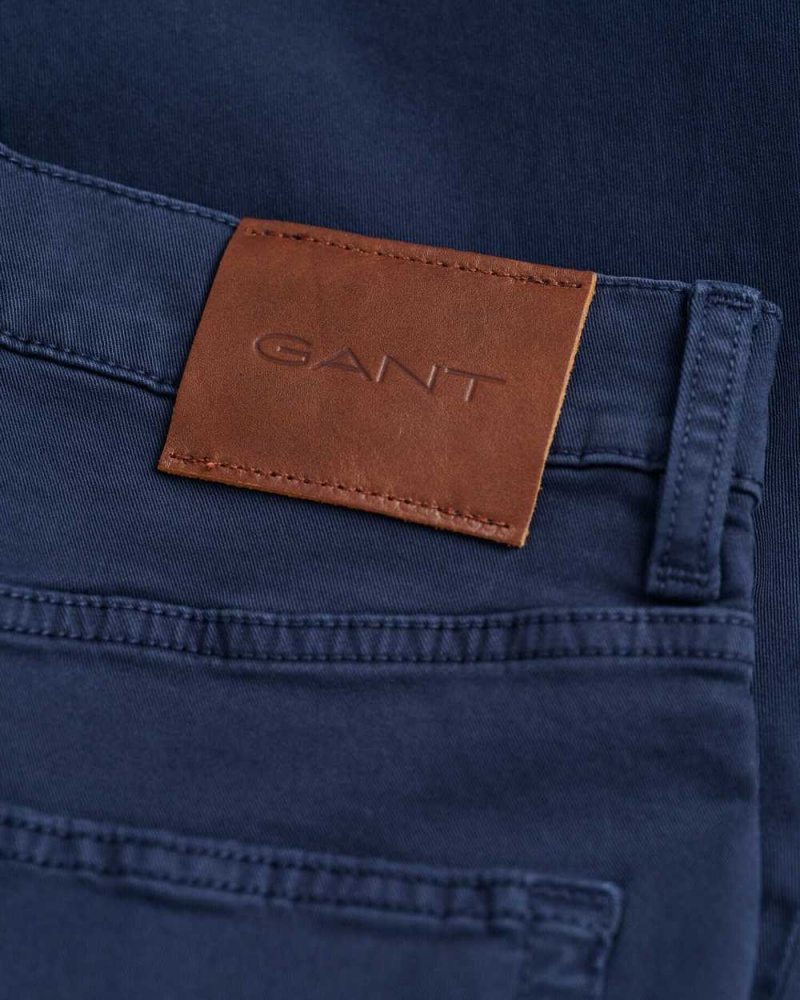 Gant Slim Fit Desert Men's Jeans Marine | DPTXL-4986