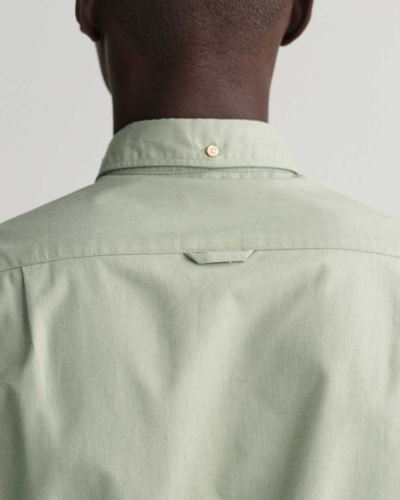 Gant Slim Fit Oxford Men's Shirts Kalamata Green | USJBL-6042