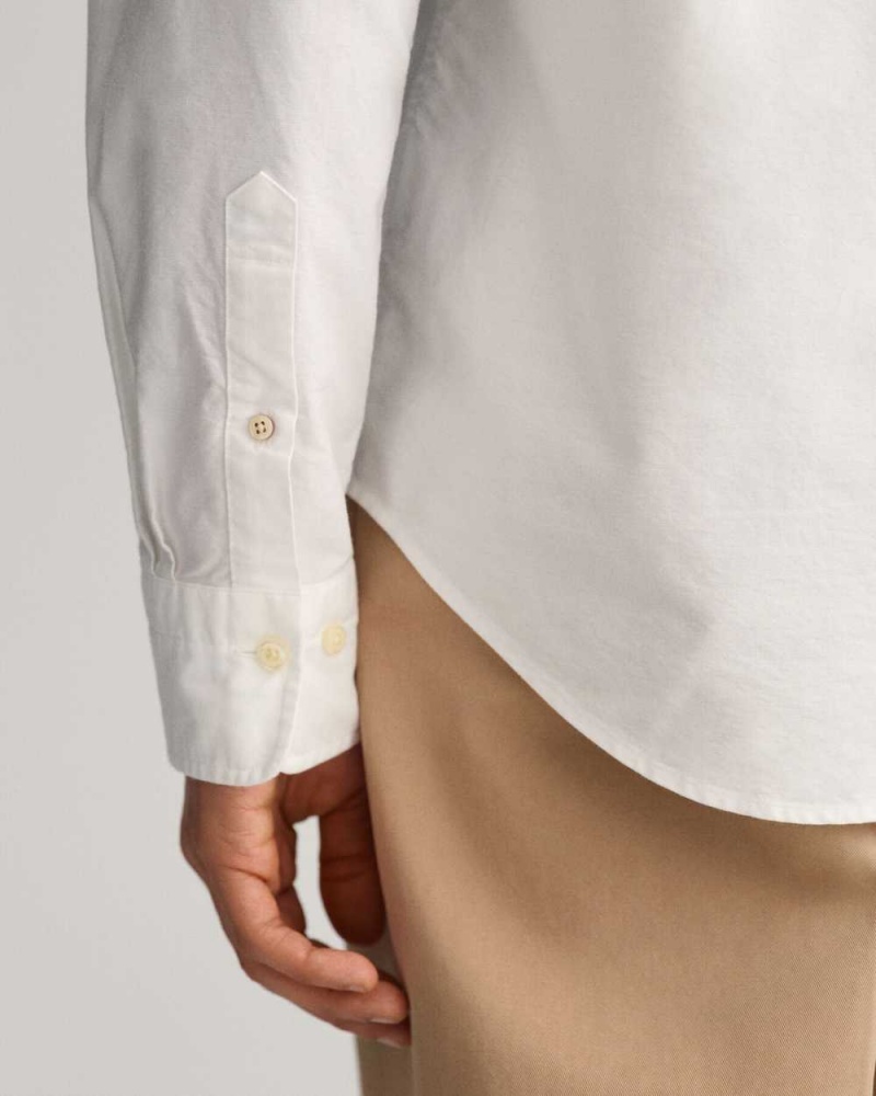 Gant Slim Fit Oxford Men's Shirts White | CORUL-0517