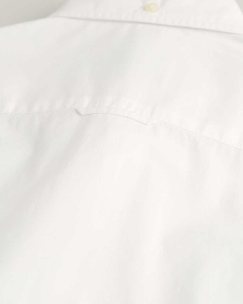 Gant Slim Fit Poplin Men's Shirts White | RNTSK-2407