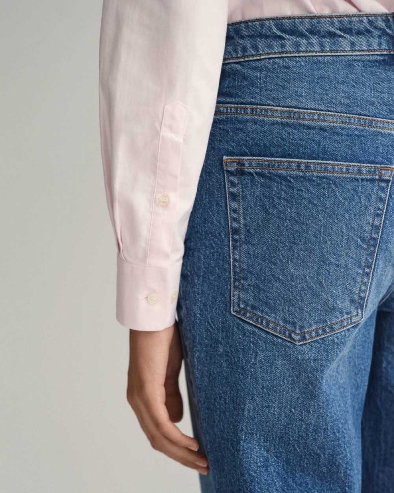 Gant Slim Fit Stretch Oxford Women's Shirts Light Pink | GWUEA-2310