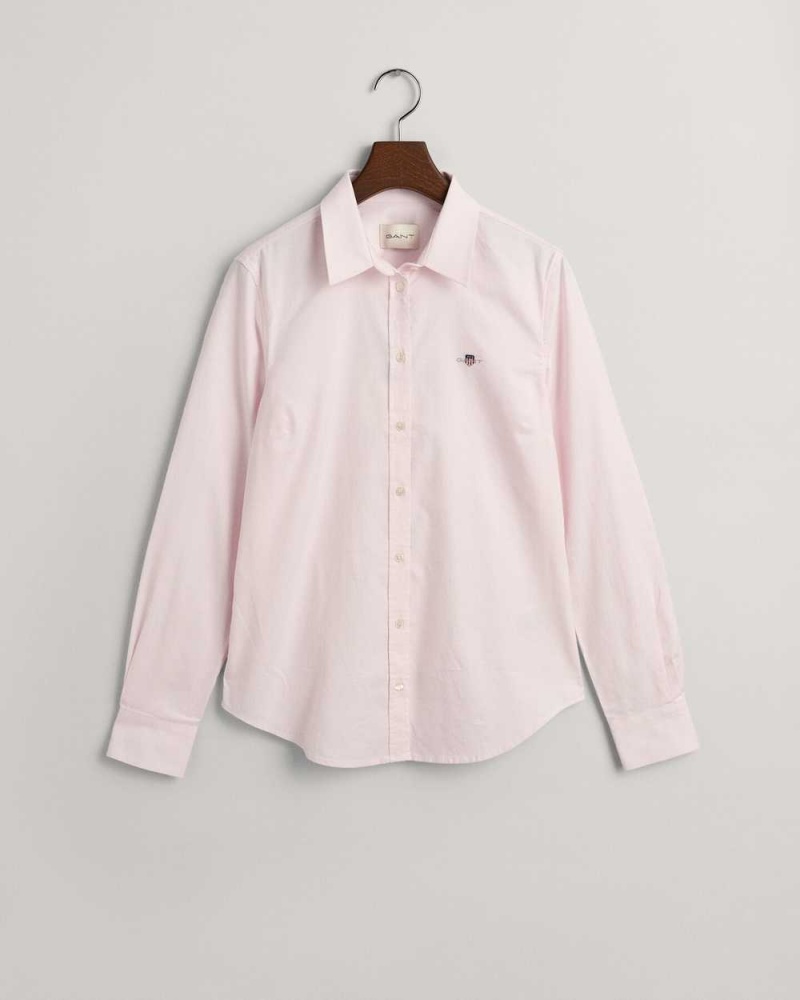 Gant Slim Fit Stretch Oxford Women's Shirts Light Pink | GWUEA-2310