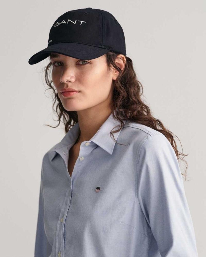 Gant Slim Fit Stretch Oxford Women's Shirts Light Blue | HIAEL-6923