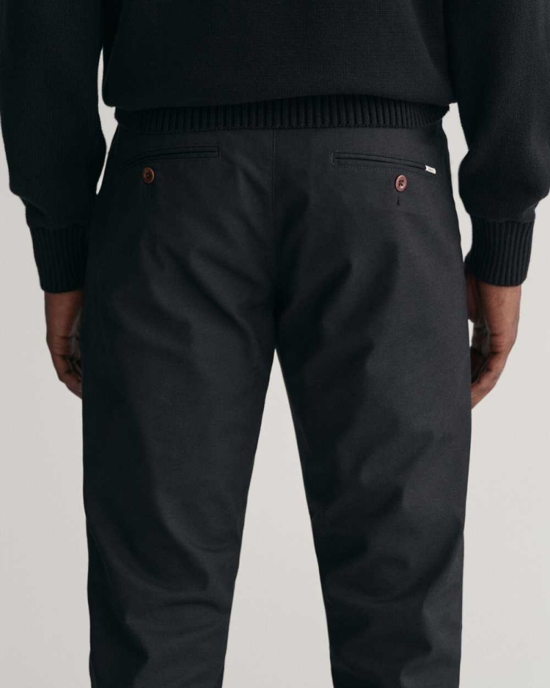 Gant Slim Fit Tech Prep™ Men's Chino Pants Black | FWZAV-6940