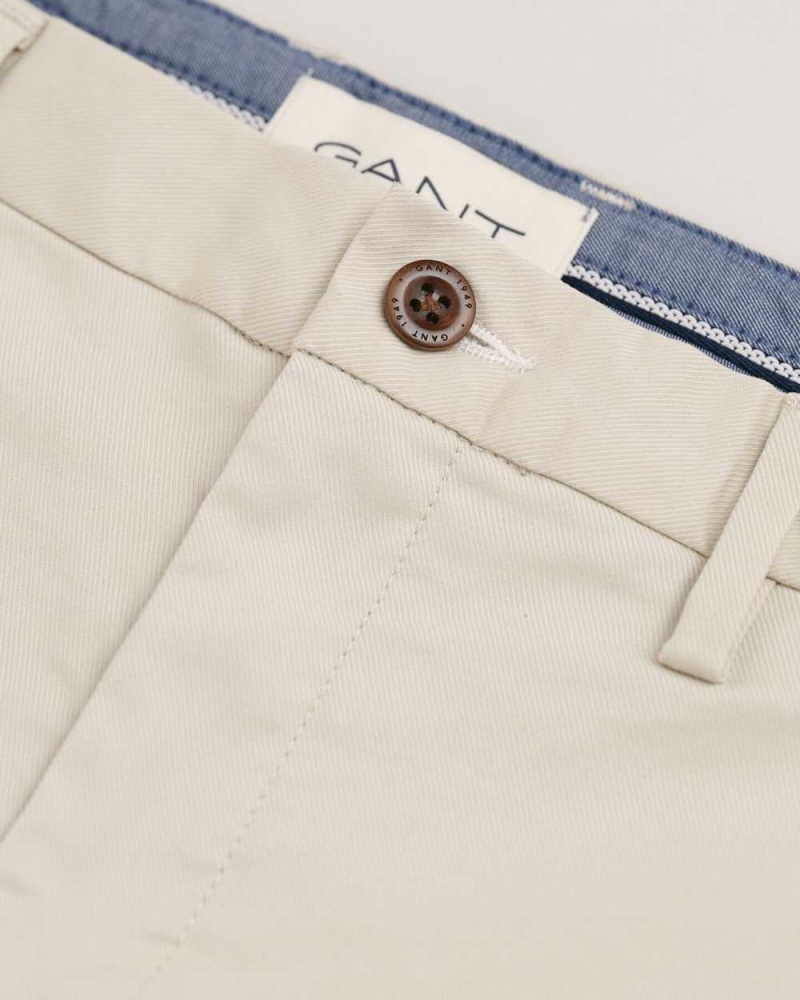 Gant Slim Fit Tech Prep™ Men's Chino Pants Light Gray Brown | PZCGD-7302