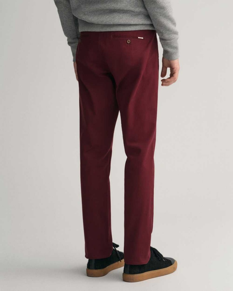 Gant Slim Fit Tech Prep™ Men's Chino Pants Red Shadow | SJYIZ-3290