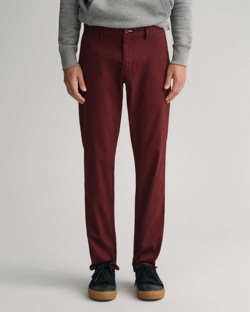 Gant Slim Fit Tech Prep™ Men's Chino Pants Red Shadow | SJYIZ-3290