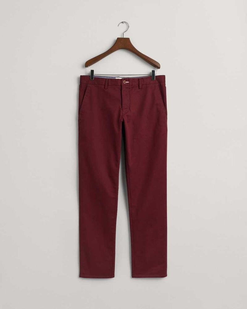 Gant Slim Fit Tech Prep™ Men's Chino Pants Red Shadow | SJYIZ-3290