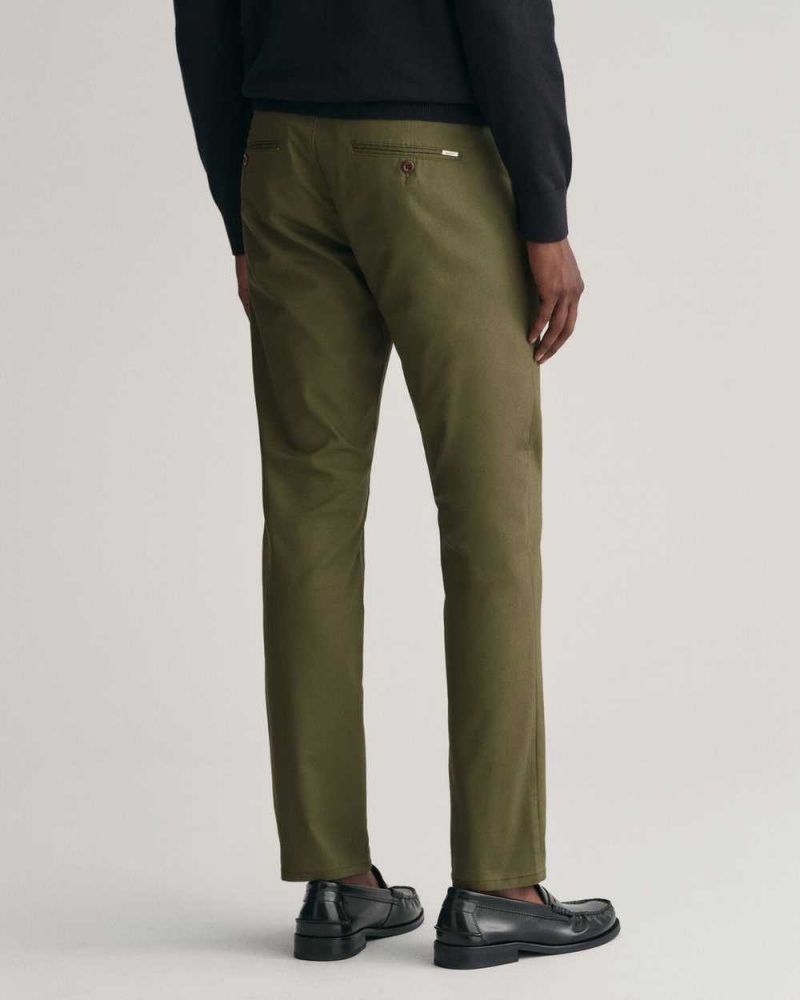 Gant Slim Fit Tech Prep™ Men's Chino Pants Racing Green | TZCGH-5391