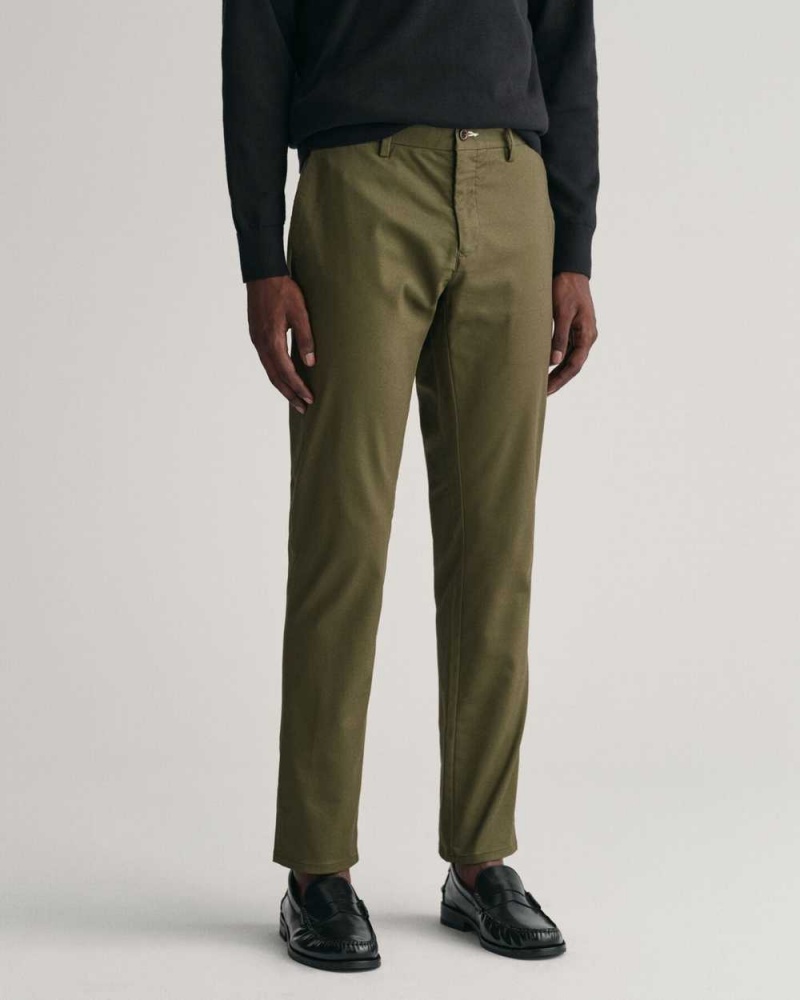 Gant Slim Fit Tech Prep™ Men's Chino Pants Racing Green | TZCGH-5391