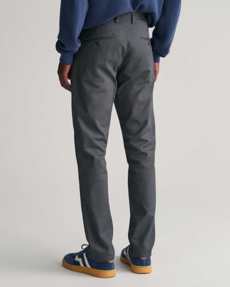 Gant Slim Fit Tech Prep™ Men's Chino Pants Dark Gray | UXSLT-8523