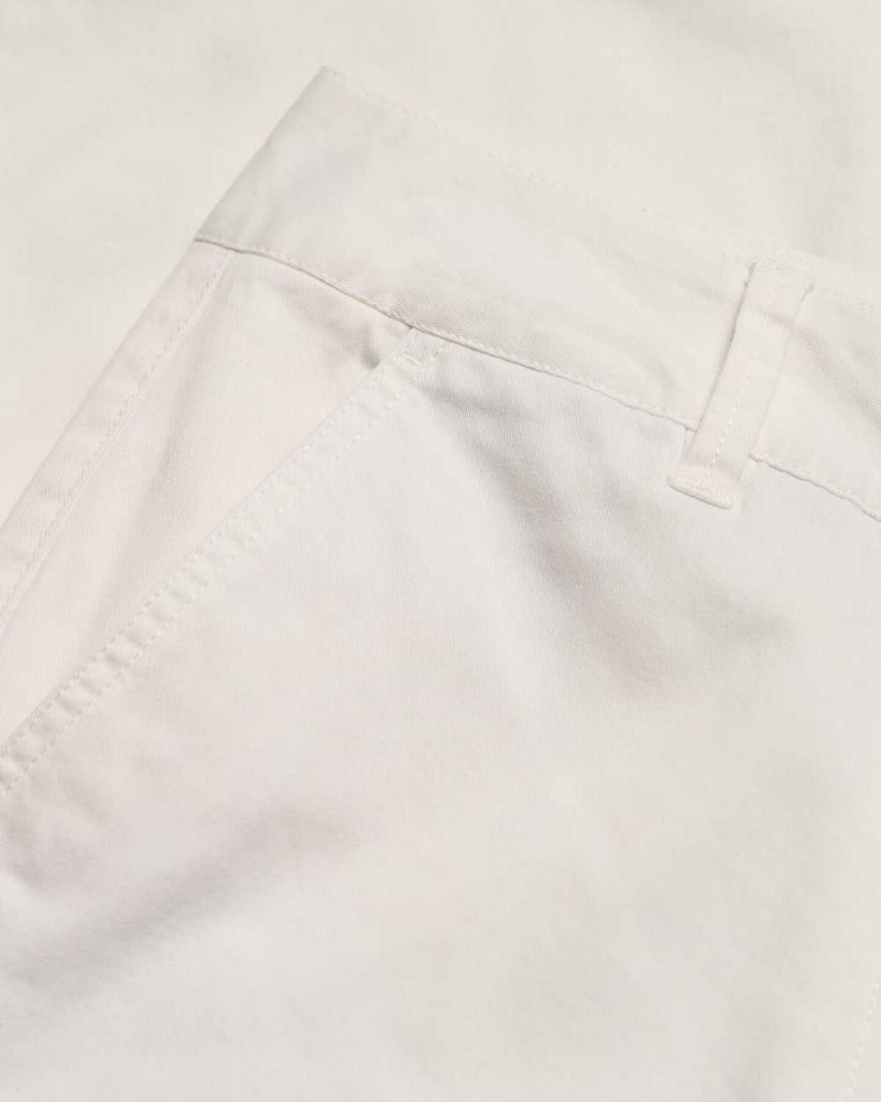 Gant Slim Fit Women's Chino Pants Beige White | VLOQA-3076