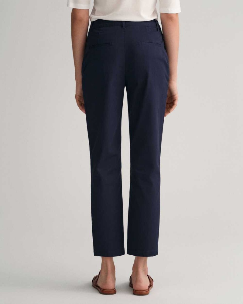 Gant Slim Fit Women's Chino Pants Evening Blue | LKYMF-7305