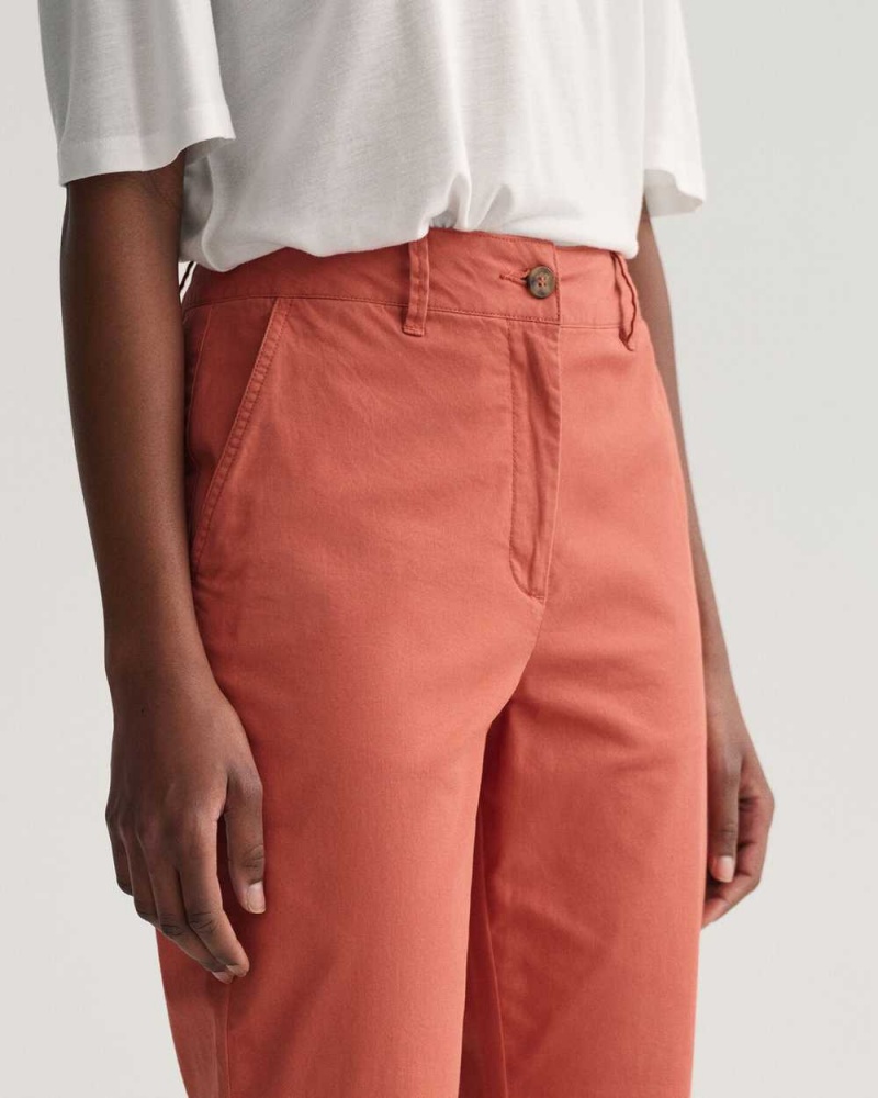 Gant Slim Fit Women's Chino Pants Light Copper | QLDZJ-7240