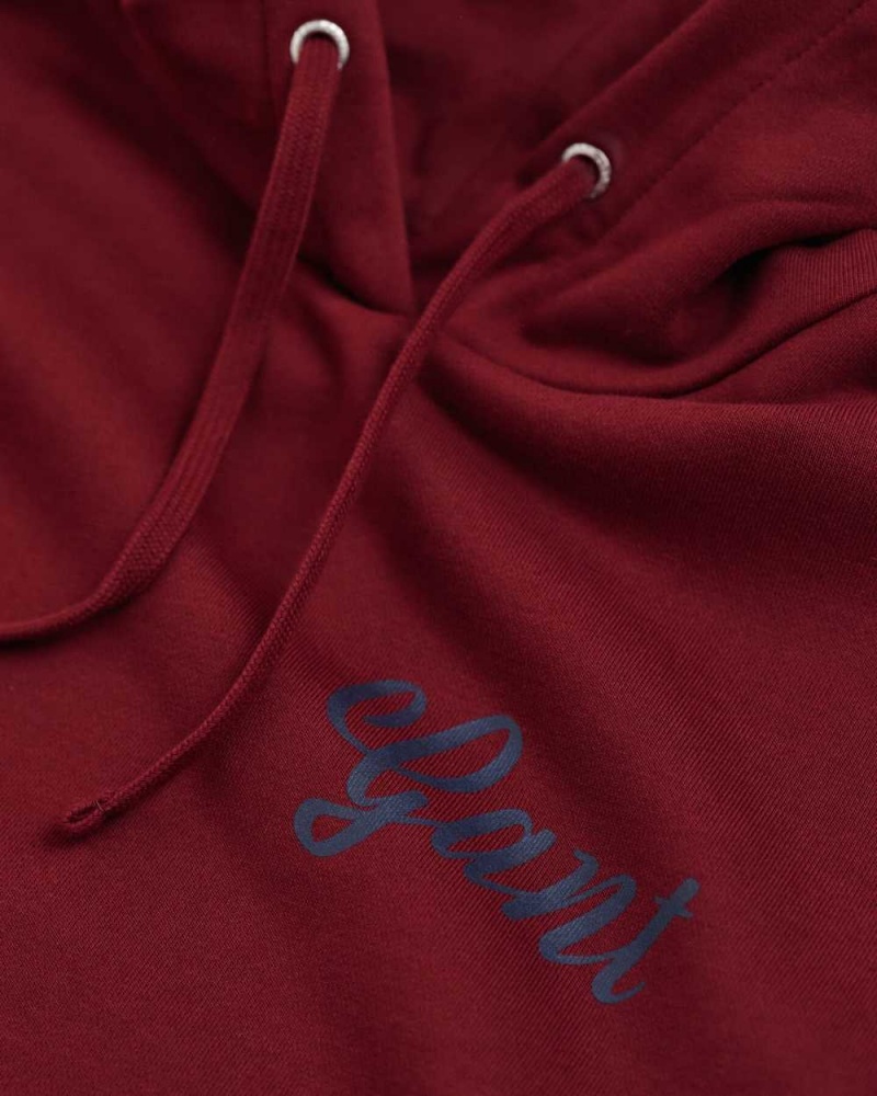 Gant Small Graphic Women's Hoodie Plumped Red | SIAOF-3942