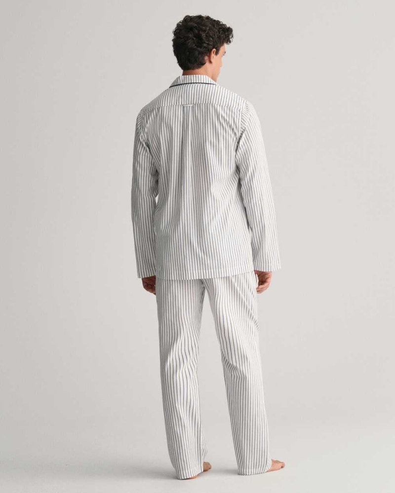 Gant Striped Gift Box Men's Pajamas Beige White | RUEVX-8904