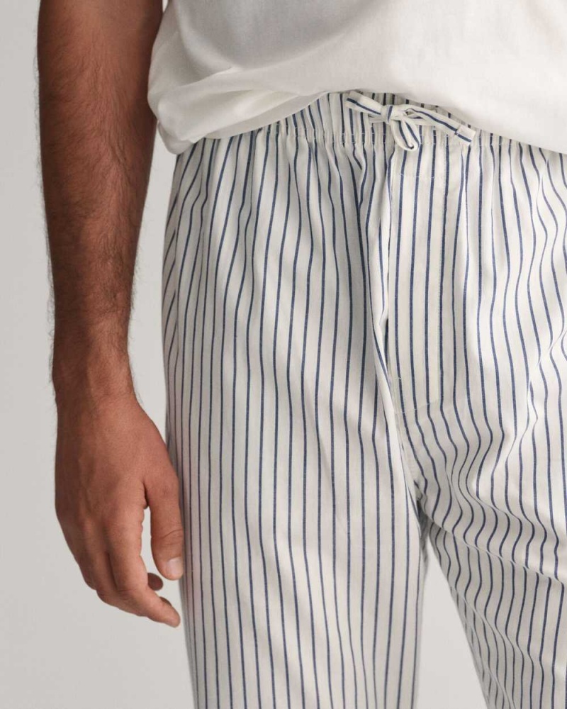 Gant Striped Gift Box Men's Pajamas Beige White | OUMPB-3584