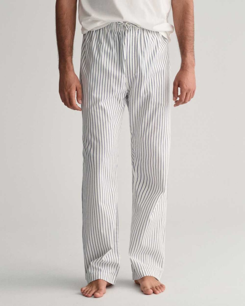 Gant Striped Gift Box Men's Pajamas Beige White | OUMPB-3584