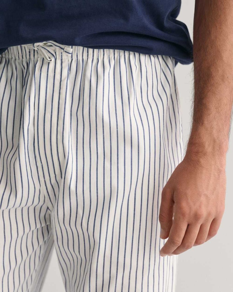 Gant Striped Men's Pajamas Beige White | EQKGR-7254