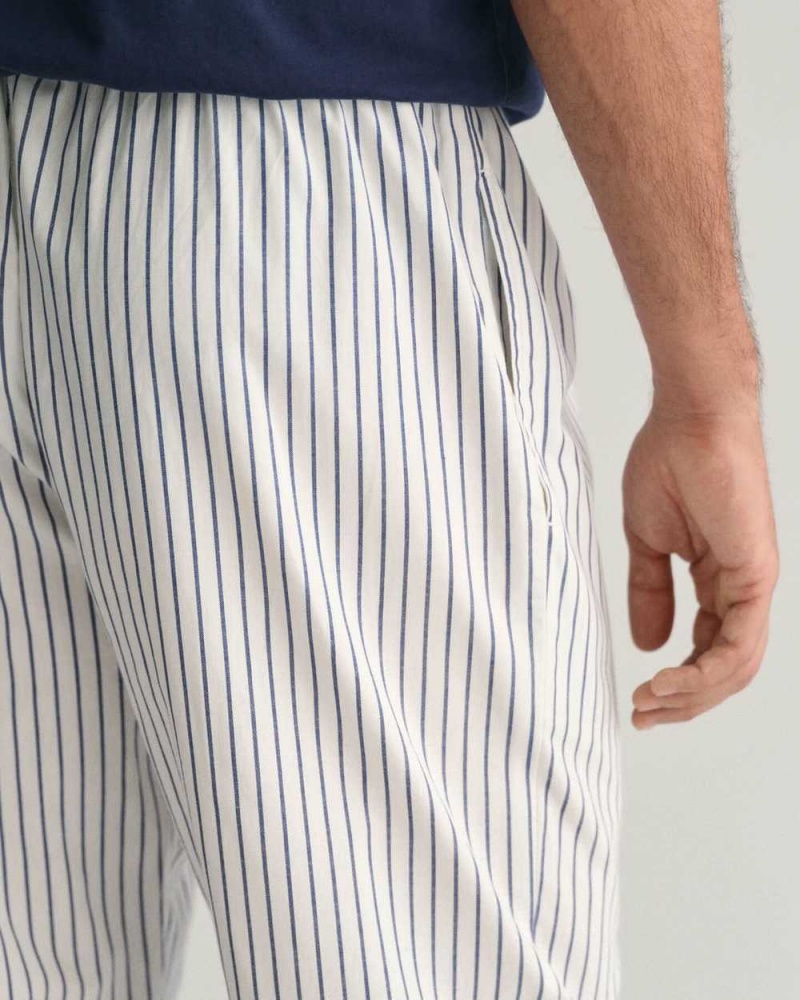 Gant Striped Men's Pajamas Beige White | EQKGR-7254