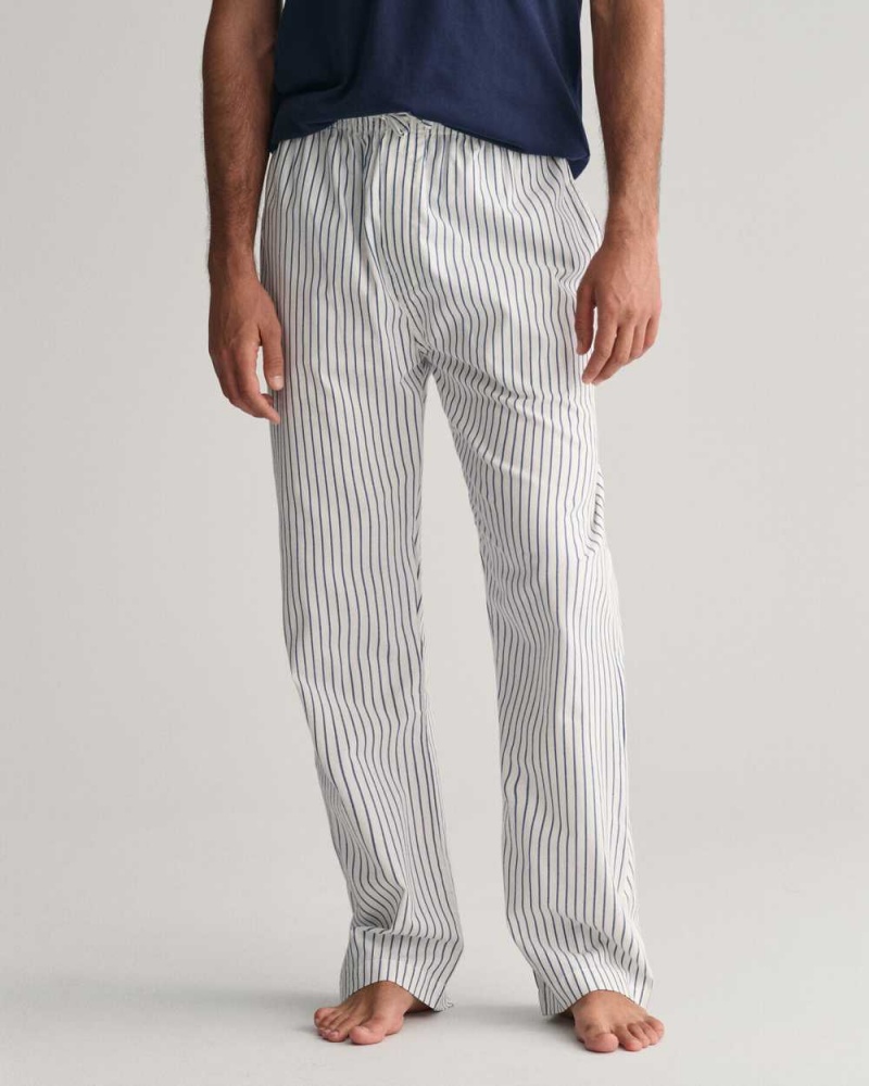 Gant Striped Men's Pajamas Beige White | EQKGR-7254