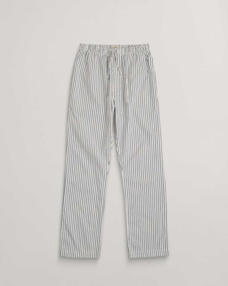 Gant Striped Men\'s Pajamas Beige White | EQKGR-7254