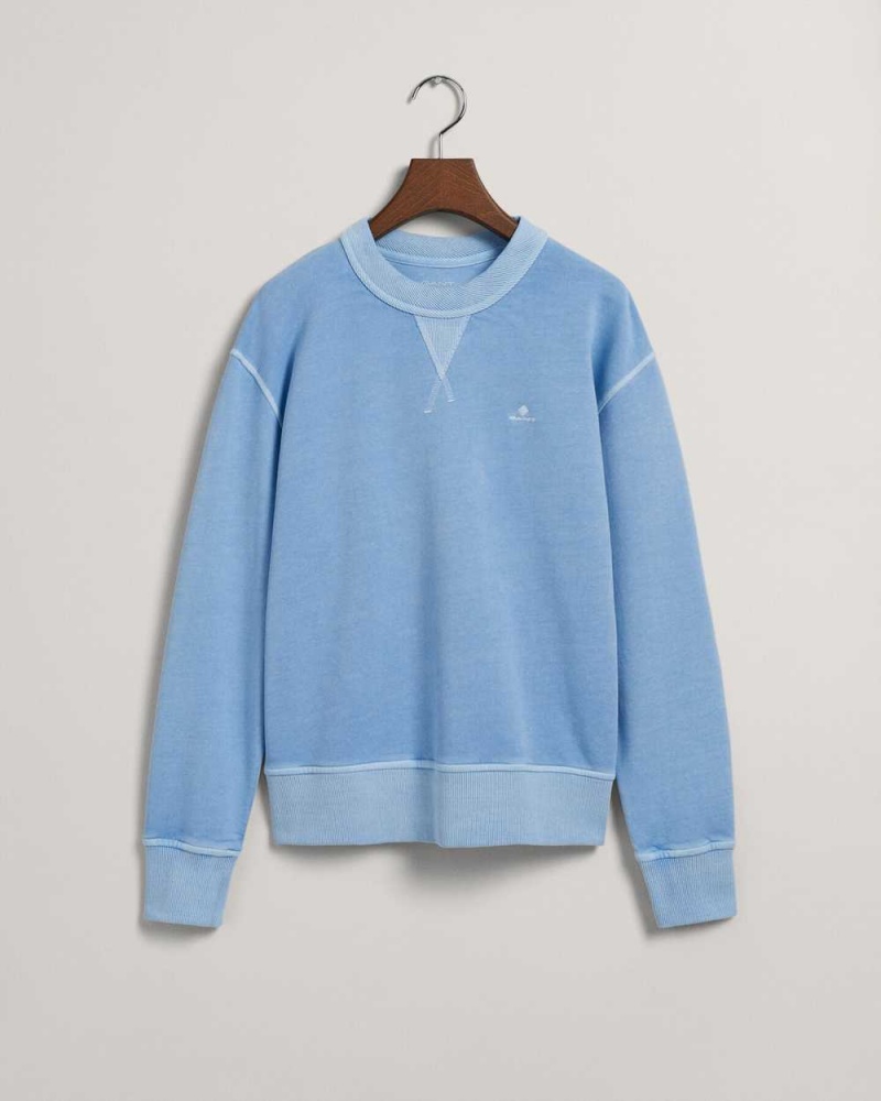 Gant Sunfaded Crew Neck Women's Sweatshirts Gentle Blue | OJWDF-5748