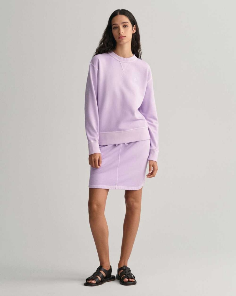 Gant Sunfaded Crew Neck Women's Sweatshirts Soothing Lilac | HDYUF-1723