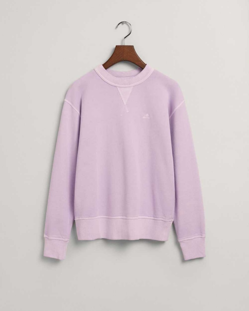 Gant Sunfaded Crew Neck Women's Sweatshirts Soothing Lilac | HDYUF-1723