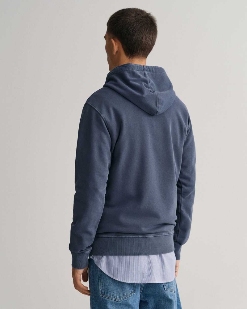 Gant Sunfaded GANT USA Men's Hoodie Evening Blue | WLUPB-9157