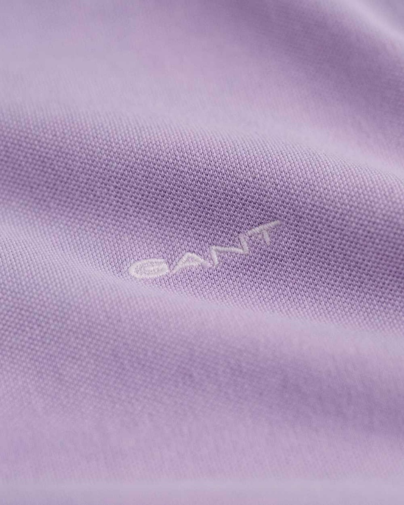 Gant Sunfaded Piqué Men's Polo Shirt Soothing Lilac | CLPFH-2670