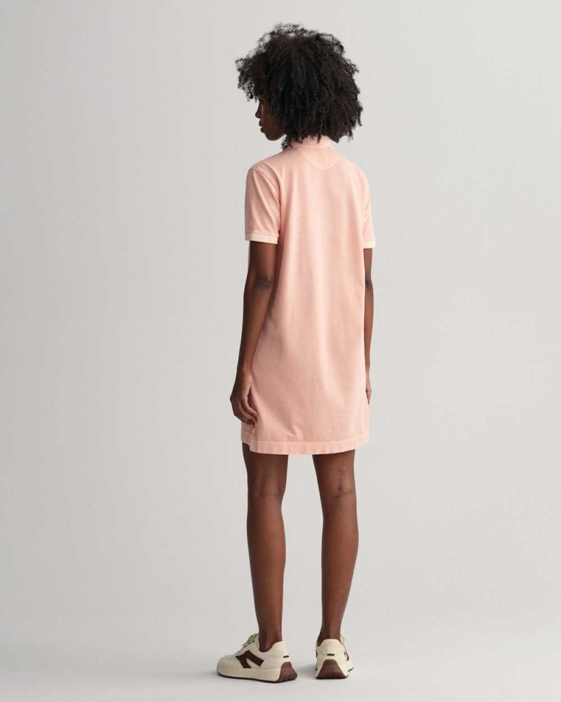 Gant Sunfaded Piqué Polo Women's Dress Guava Orange | LWZFG-8264