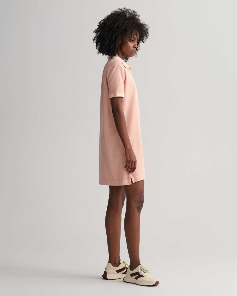 Gant Sunfaded Piqué Polo Women's Dress Guava Orange | LWZFG-8264