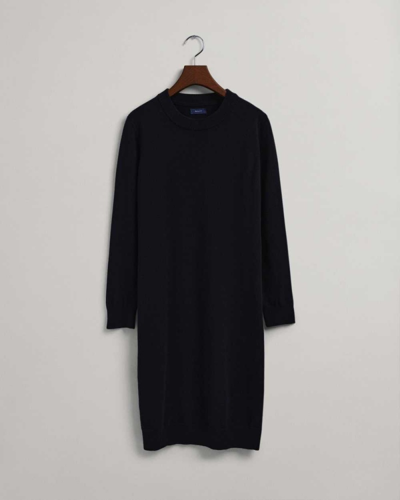 Gant Super Fine Lambswool Women's Dress Evening Blue | SHCOF-2398