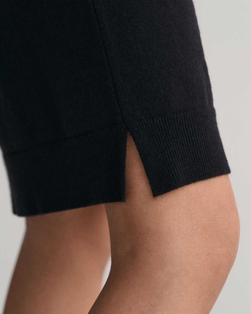 Gant Superfine Lambswool Rugger Women's Dress Black | WHVYD-8150