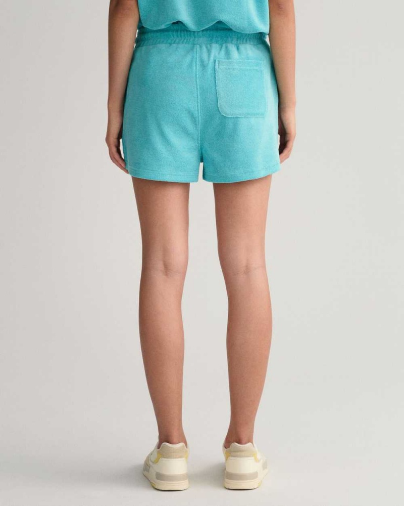 Gant Terry Cloth Women's Shorts Tropic Blue | GAOCQ-8192