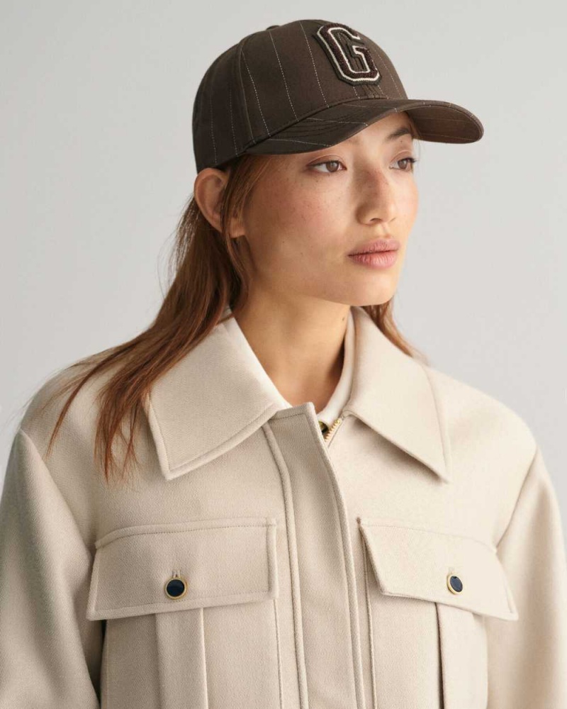 Gant Textured Women's Jackets Beige | GPOST-6512