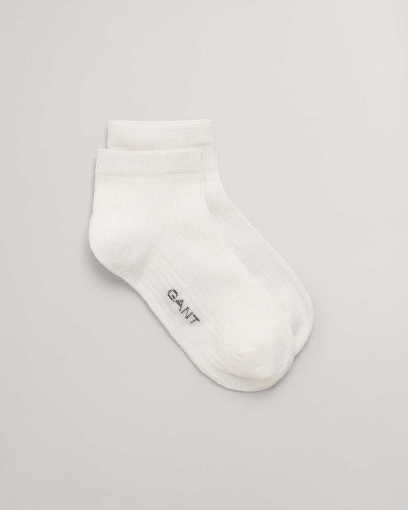 Gant Thin Ankle Women\'s Socks Beige White | LWKQT-6540